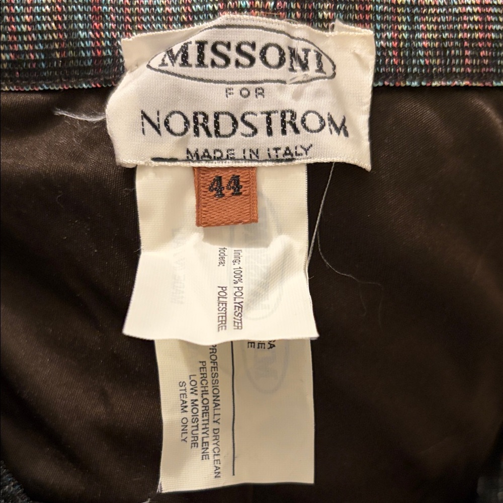 Missoni Multicolor Wool Blend Fabric Pants Vintage.